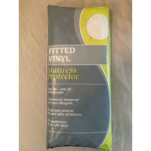 Twin Fitted Vinyl Mattress  Cover 12" Deep